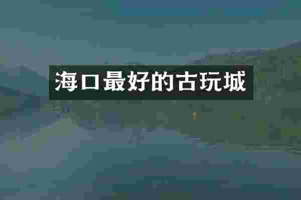 海口最好的古玩城