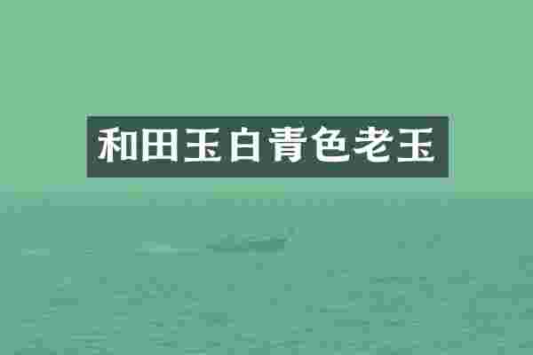 和田玉白青色老玉