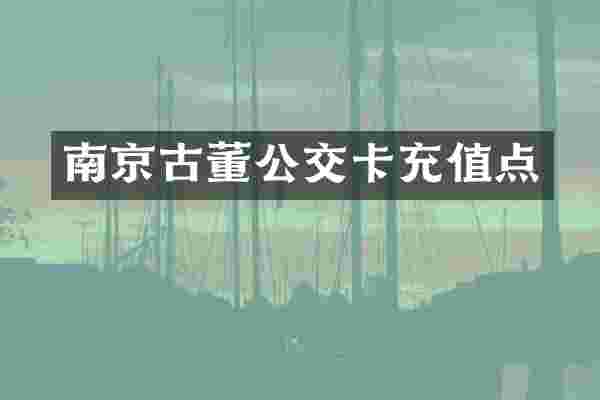 南京古董公交卡充值点
