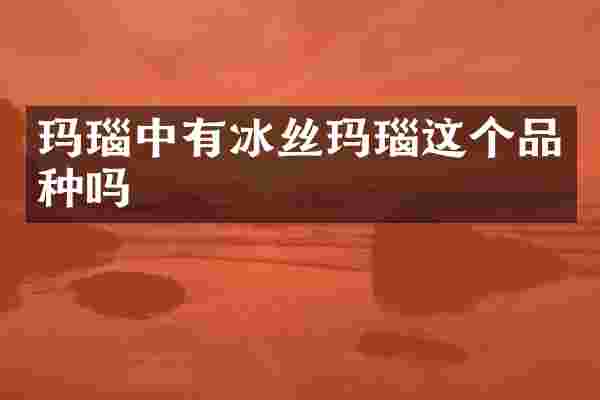 玛瑙中有冰丝玛瑙这个品种吗