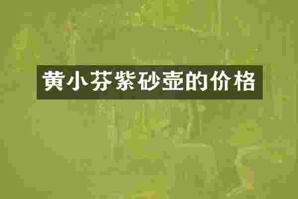 黄小芬紫砂壶的价格