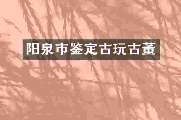阳泉市鉴定古玩古董