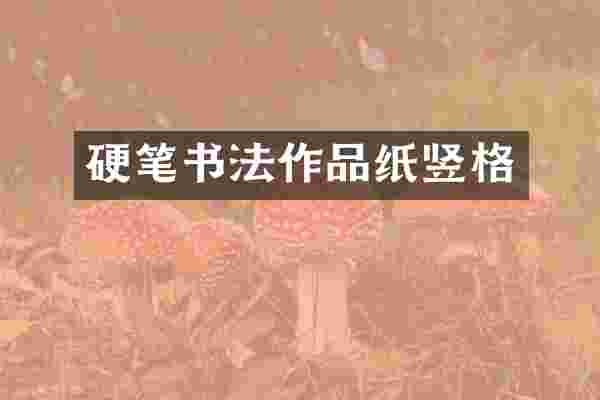 硬笔书法作品纸竖格