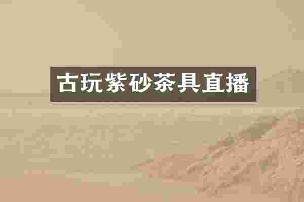 古玩紫砂茶具直播