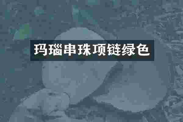 玛瑙串珠项链绿色