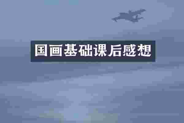 国画基础课后感想