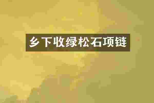乡下收绿松石项链