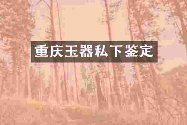重庆玉器私下鉴定