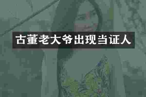 古董老大爷出现当证人