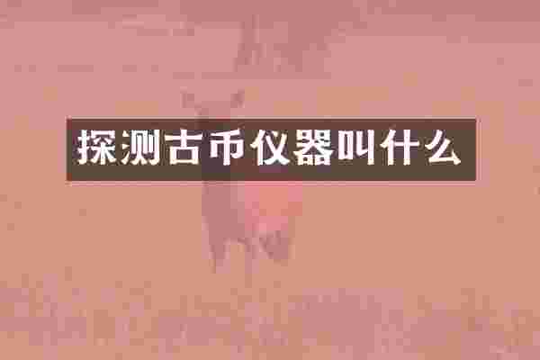 探测古币仪器叫什么