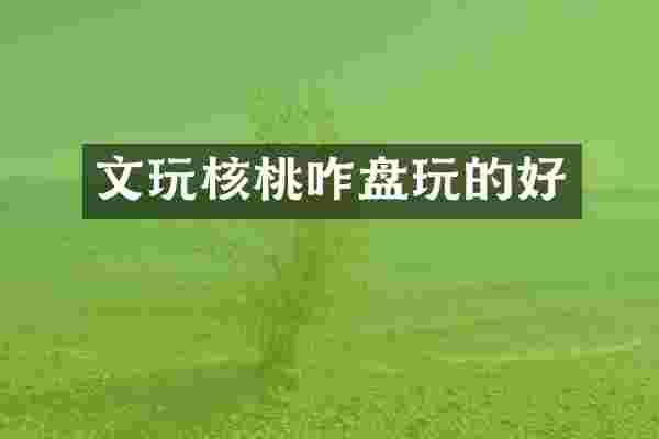 文玩核桃咋盘玩的好