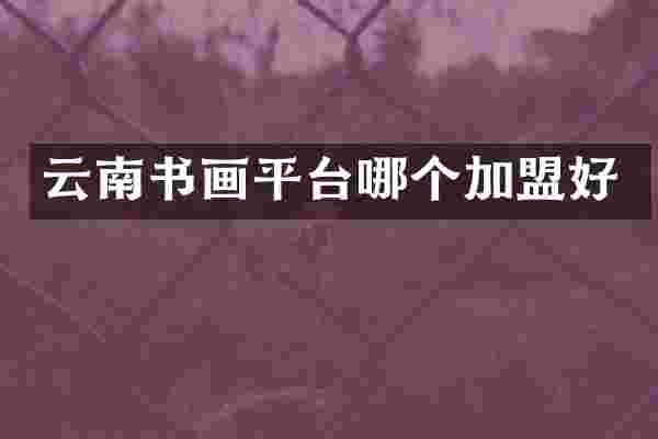 云南书画平台哪个加盟好