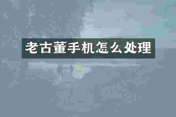 老古董手机怎么处理