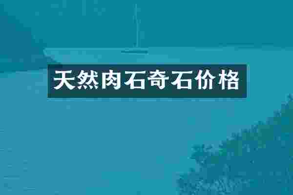 天然肉石奇石价格
