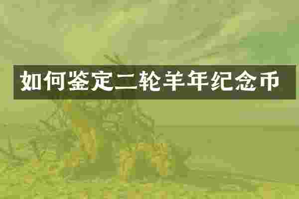 如何鉴定二轮羊年纪念币
