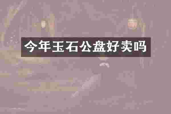 今年玉石公盘好卖吗