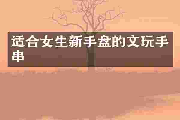 适合女生新手盘的文玩手串