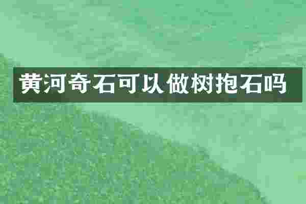 黄河奇石可以做树抱石吗