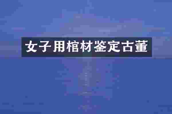 女子用棺材鉴定古董