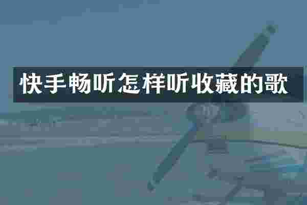 快手畅听怎样听收藏的歌