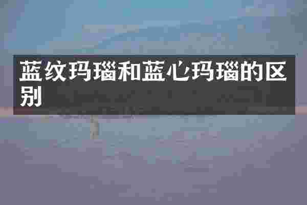 蓝纹玛瑙和蓝心玛瑙的区别