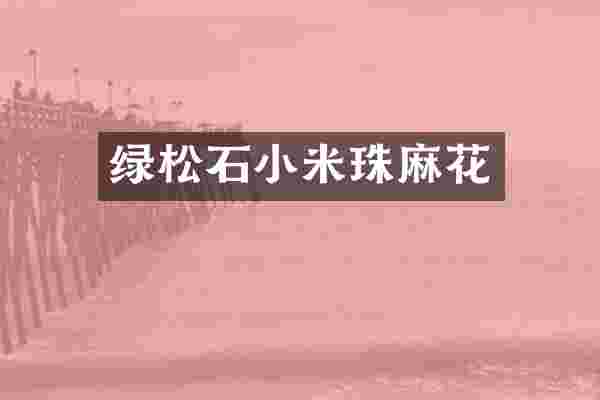 绿松石小米珠麻花