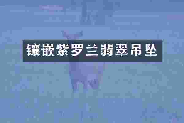 镶嵌紫罗兰翡翠吊坠