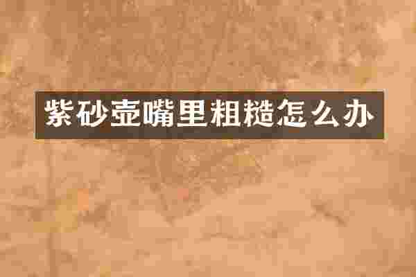 紫砂壶嘴里粗糙怎么办