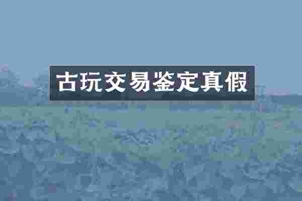 古玩交易鉴定真假