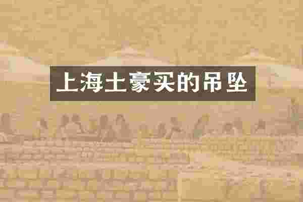 上海土豪买的吊坠