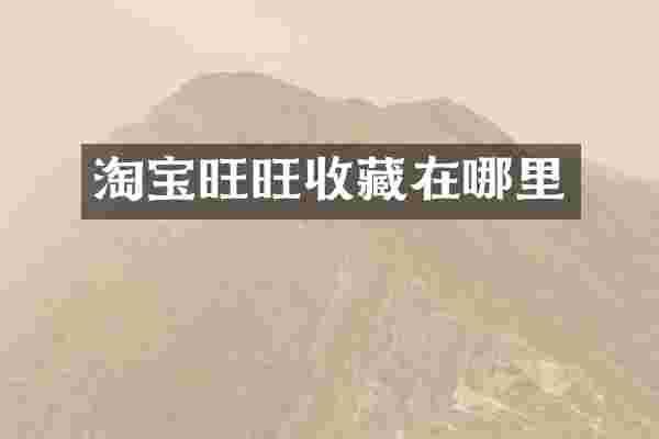 淘宝旺旺收藏在哪里
