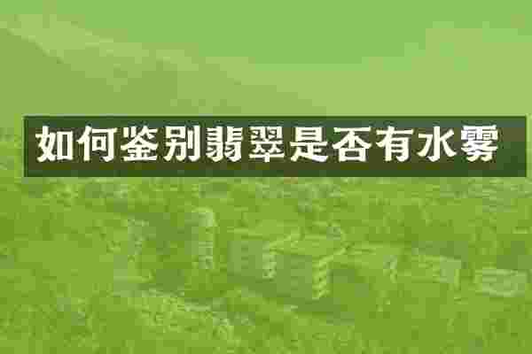 如何鉴别翡翠是否有水雾