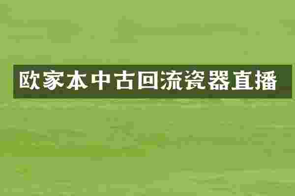 欧家本中古回流瓷器直播