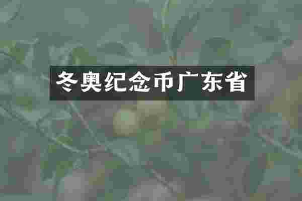 冬奥纪念币广东省