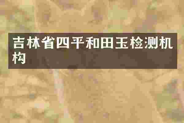 吉林省四平和田玉检测机构