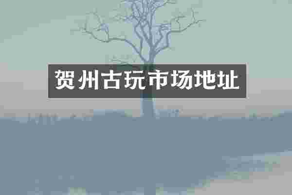 贺州古玩市场地址