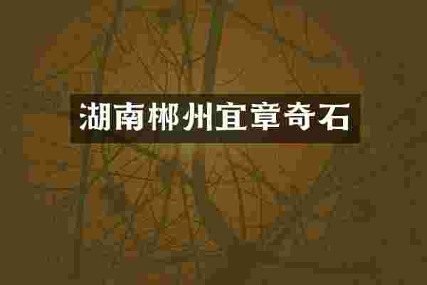 湖南郴州宜章奇石