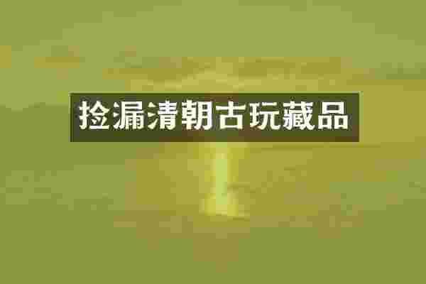 捡漏清朝古玩藏品