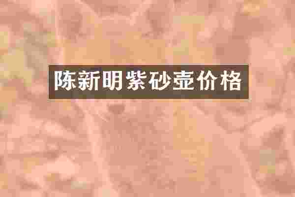 陈新明紫砂壶价格