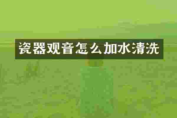 瓷器观音怎么加水清洗