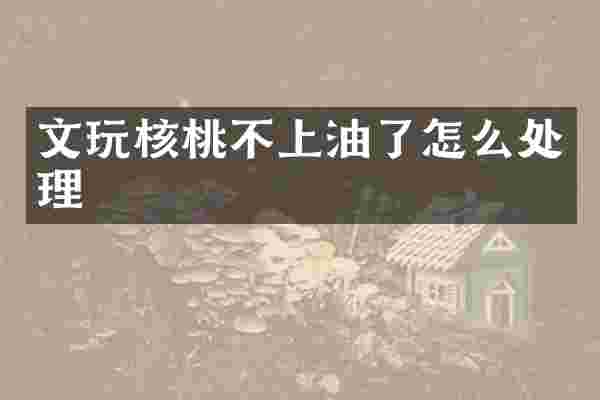文玩核桃不上油了怎么处理