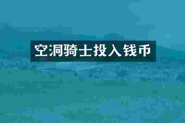 空洞骑士投入钱币