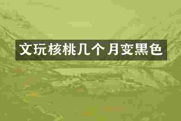 文玩核桃几个月变黑色