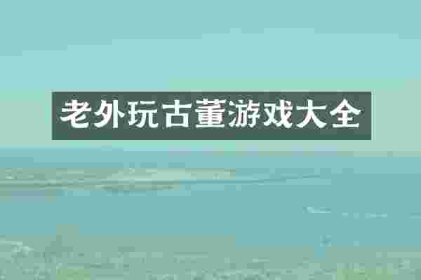 老外玩古董游戏大全
