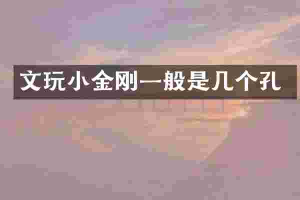 文玩小金刚一般是几个孔
