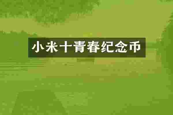 小米十青春纪念币