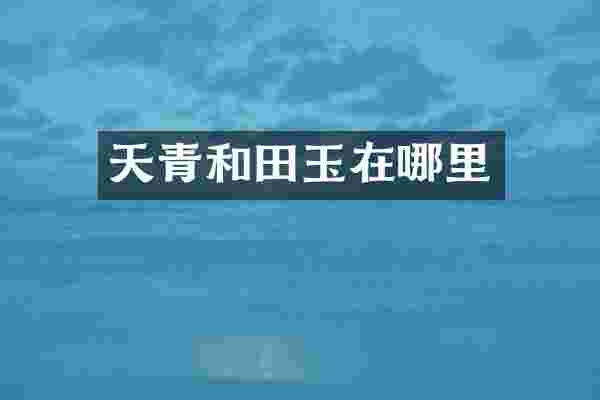 天青和田玉在哪里