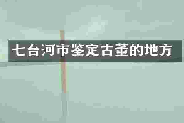 七台河市鉴定古董的地方