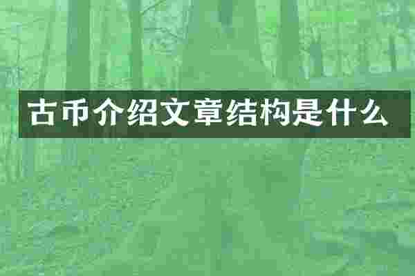古币介绍文章结构是什么