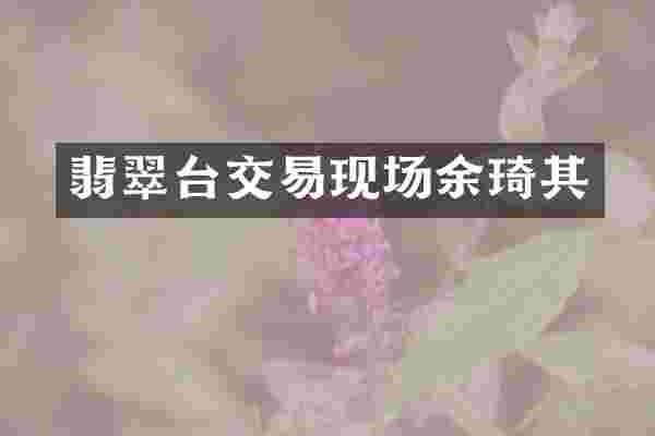 翡翠台交易现场余琦其